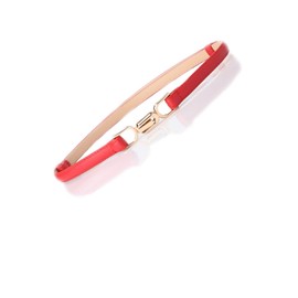 YIWEIYA Womens Wide Elastic Waist Belt for Dress Ladies (Red)