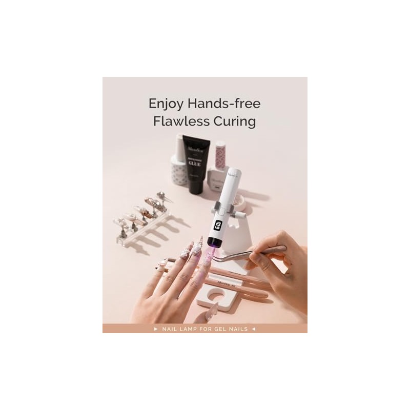 MelodySusie Handheld UV Light for Gel Nails with Stand, Mini