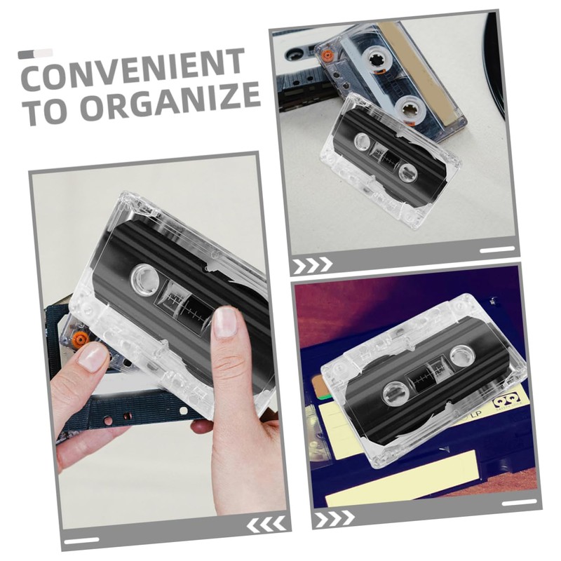 Operitacx 1set High Transparency Cassette Tape Storage Holders Stylish Clear