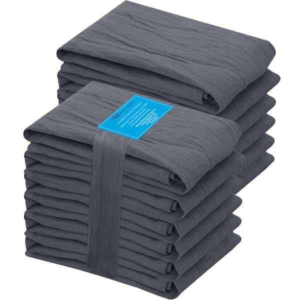 RUVANTI Flour Sack Towels 12 Pack 28x28 Inch, 100% Cotton