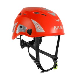 KASK Superplasma PL HiViz 2.0 Safety Helmet, Mountaineering Helmet, Industrial Climbing Helmet, Size 51-62 cm, Universally Adjustable, Colour: Red