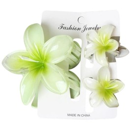 Flower Hair Clips for Women - Flower Claw Clip | Non-Slip Smooth Lightweight Set with Cardboard Headwear for Bridal Photo Props Dance Beachside Wedding Casual Dating Prom