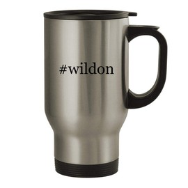 Knick Knack Gifts #wildon - 14oz Stainless Steel Travel Mug, Silver