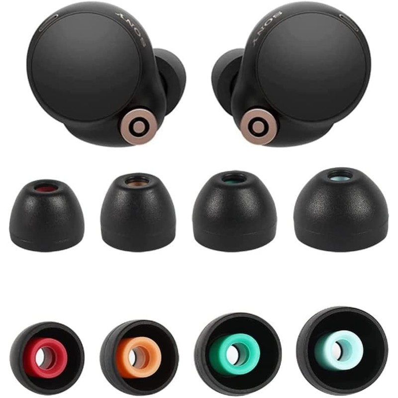 Zotech Replacement Silicone Eartips Set for Sony WF-1000XM4, WF-1000XM5 Earbuds,