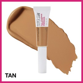 Maybelline Super Stay Super Stay Full Coverage, Brightening, Long Lasting, Under-eye Concealer Liquid Makeup Forup to 24H Wear, With Paddle Applicator, Tan, 0.23 fl. oz.