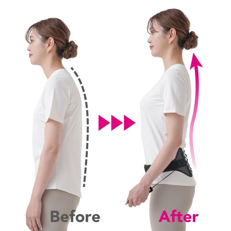 Dr. PRO 96692 Waist Belt, Black, M, Slimming, Slimming, Posture,