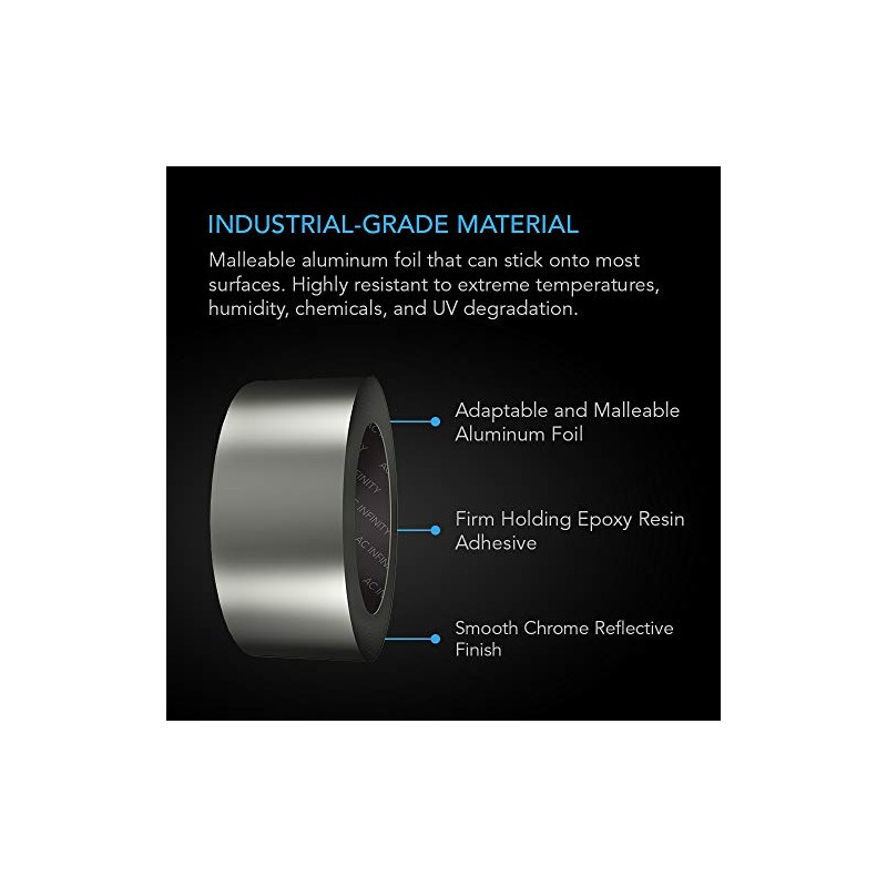 AC Infinity - Cinta adhesiva de aluminio de grado profesional,