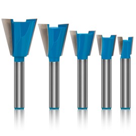 K Kwokker Dovetail Router Bit 1/4 Shank, Dovetail Jig for Router, 1/2" 3/4" 3/8" 5/8" 7/8" Dia Wood Milling Cutter Tool for The Construction of Boxes Drawers Chests and Fine Casework Woodworking