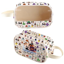 MNIGIU TV Show Merchandise Troy and Abed Lover Gift TV Show Clear Makeup Zipper Pouch (Community Clear Bag)