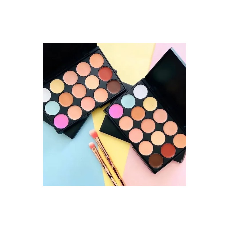 Paleta Correctores Universo en Linea 15 Tonos Crema Larga Duración