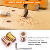 Taiss 30 Sets 1/4"-20 Threaded Inserts for Wood,Furniture Screw Nut
