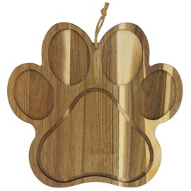 Large Acacia Wood Paw-Shaped Charcuterie Board - Gift for Pet Lovers, Dog & Cat Parents, and Animal Enthusiasts (Paw)