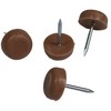 Nail On Furniture Glides/Flat Head/Chair Foot Glides in Brown Pack