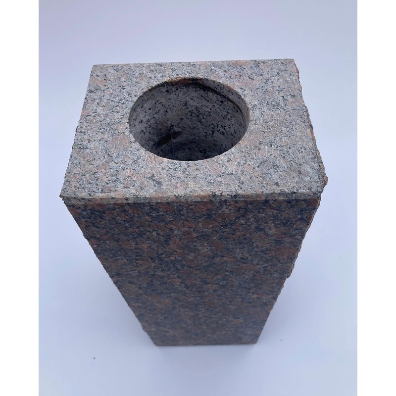 Granite Vase Tapered 5"x4"x9" Dakota Mahogany