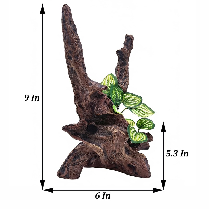 Resin Simulation Driftwood Aquarium Decor, Fish Tank Landscape Ornament Hideout