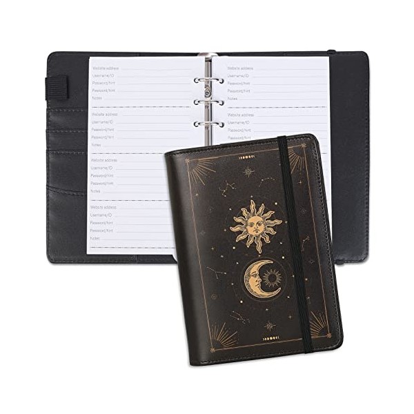 Binder Password Book with Alphabetical Tabs, Password Keeper Notebook for