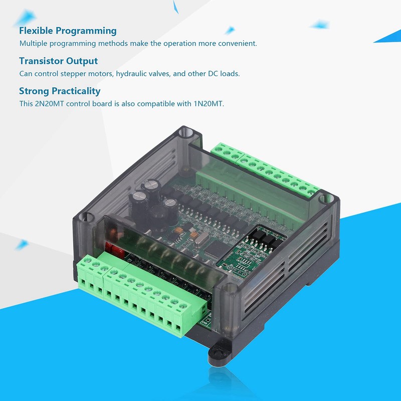PLC Controller, 12V PLC Control Board Industrial Programmable Logic Controller