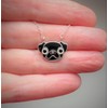 Katy Craig, Sterling Silver Pug Necklace, Black, Dog Lovers