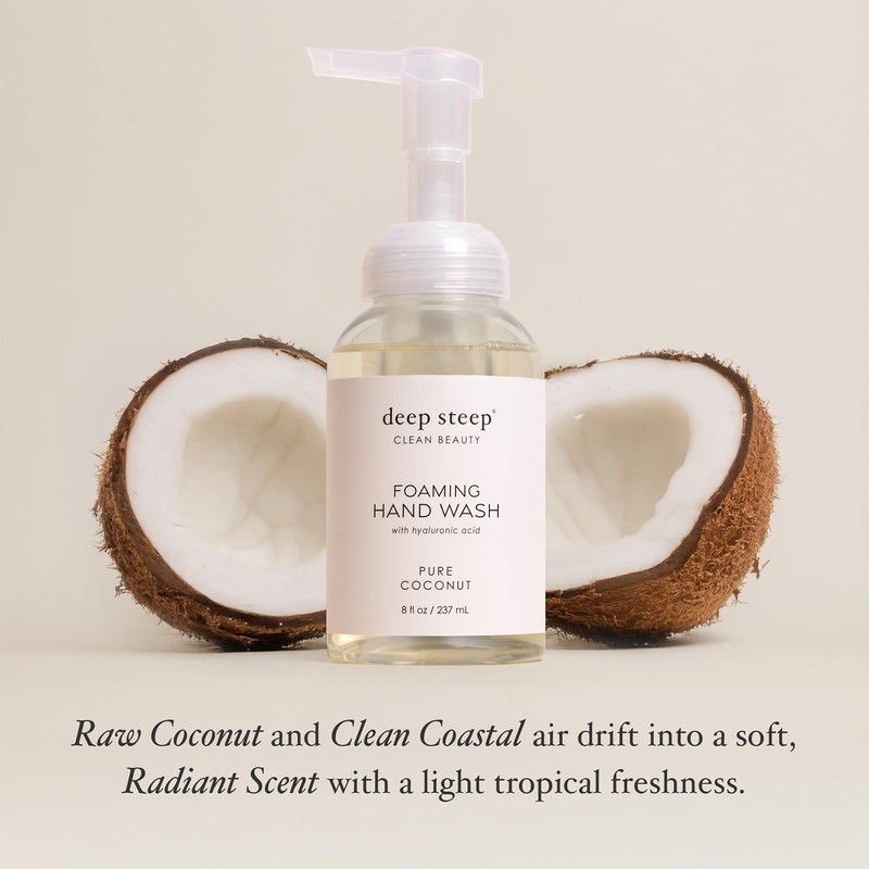 Deep Steep Foaming Hand Wash, Pure Coconut, 8 oz –