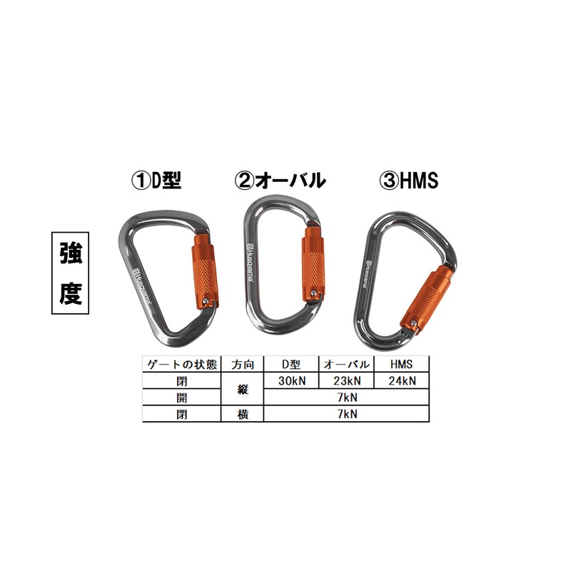 Husqvarna Zenoa Arborist Carabiner Oval 596936211 Silver, Orange