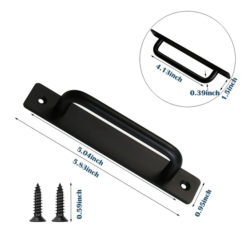 WIENOLOA Barn Door Handles 2 Pack, Sliding Door Handle 5