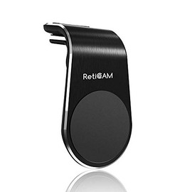 RetiCAM MC10 Magnetic Phone Car Mount – Universal Air Vent Smartphone Holder with Strong Magnets, L-Shaped Metal Design to Avoid Blocking Air Flow - for Cell Phones and Portable GPS (Black)