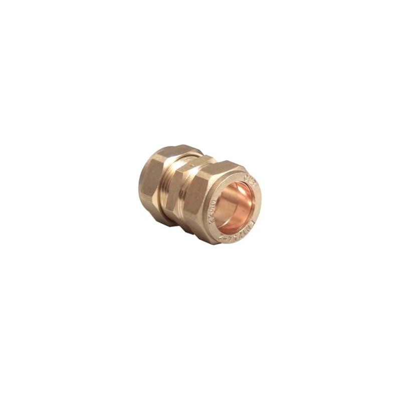 TC 15mm Brass Straight Compression Coupling Connector Fitting for Copper