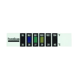 FeverScan Forehead Strip Thermometer | 15-Second Readout | Safe & Reusable | No Batteries | Liquid Crystal Display | Made in The USA | Latex-Free