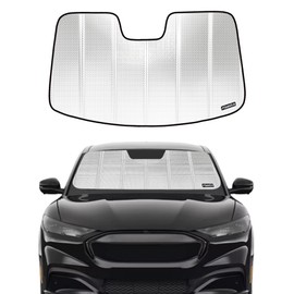 Pigenius Windshield Sun Shade for 2021-2024 Ford Mustang Mach-E Front Window Sunshade. Reflective Rigid Material