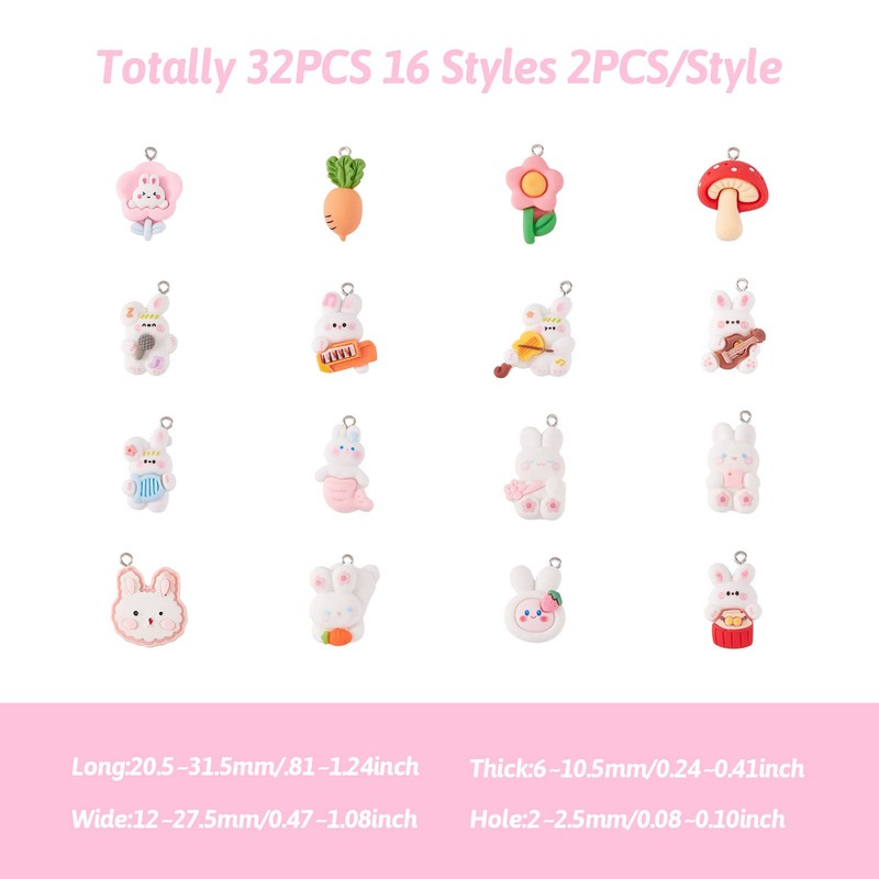 Beadthoven Resin Pendants Cupcake Dessert Pendants for Jewellery Making, Resin