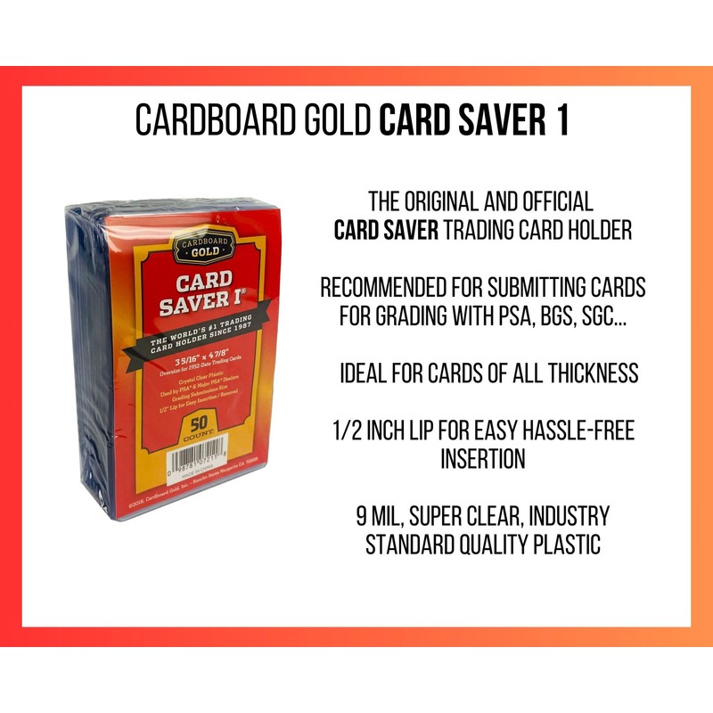 Cardboard Gold Card Saver 1 - Semi-Rigid Card Holder for