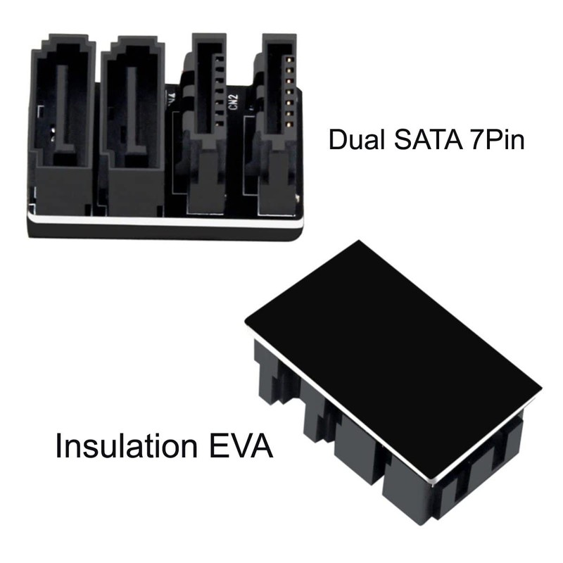 Xiwai SATA 7Pin Female to 7Pin Male 360 Degree Angled
