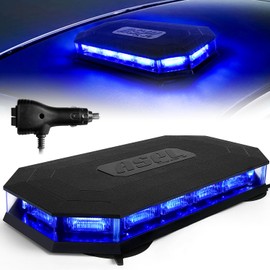 ASPL 16.5 Inch Roof Top Beacon Emergency Strobe Light 56 LED Magnetic Warning Caution lights bar Traffic Hazard Plow Light for Trucks Vehicles Construction Snowplow (Blue)