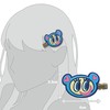 Angel Blue Rubber Bangs Clip Nakamra-kun Hair Clip
