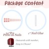 BABALAL Press On Toe Nails Short Square Fake Toe Nails
