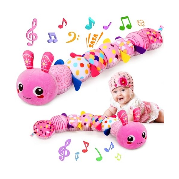 KMUYSL Baby Toys 0-6 6-12 Months, Sensory Music Animal Stuffed