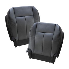 GXARTS Driver & Passenger Side Bottom Replacement Perforated Seat Cover Black Compatible with Ford Expedition 2007 2008 2009 2010 2011 2012 2013 2014