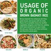 Jiva Organic Brown Basmati Rice 10 Pound Bag - Premium