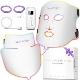 EASYINBEAUTY 7 Color LEDFace Neck Mask Light Photon  Rejuvenation Skin Facial Therapy Wrinkle