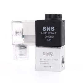SNS 2V025-N08/AC110V 1/4" NPT 2 Way Normally Closed Pneumatic Electric Solenoid Air Valve