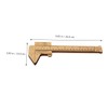 GLEAVI Wood Caliper Measuring Ruler Portable Straight Ruler for Students