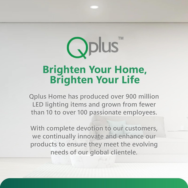 QPLUS Home 6-Pack 4-Inch Slim-Panel Recessed Light, White, 4000K Cool