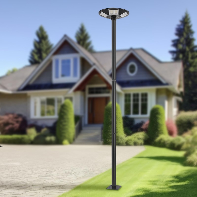16Ft Tall Street Light Pole, Outdoor Metal Split Heavy Duty