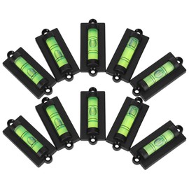 Pack of 10 Mini Square Spirit Levels with High Precision Level for Picture Hangers, Tripods, Machines and Cameras