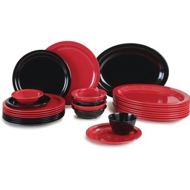 Carlisle KL20405 Kingline Melamine Pie Plate, 6-7/16" Diameter x 0.64" Height, Red (Case of 48)