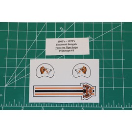 OPI 1966 Prototype #2 Cincinnati Bengals *DECAL SHEET ONLY* Football Gumball Helmets