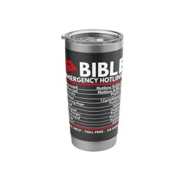 Bible Emergency Numbers - Funny Christian Bible & Jesus Stainless Steel Insulated Tumbler