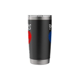 France Flag Heart Poitiers City Stainless Steel Insulated Tumbler