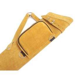starlingukpk Traditional Archery Genuine Leather Archery Quiver. Side Quiver. Arrow Holder. (Honey Brown)
