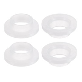 QUARKZMAN 4 Pcs Flange Sleeve Bearings, 10mm ID, 12mm OD, 5.7mm Length, Nylon Bushings, White